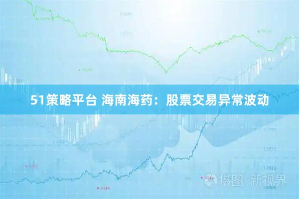 51策略平台 海南海药：股票交易异常波动